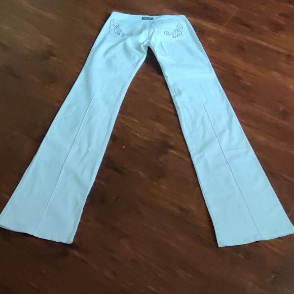 X- IT Long Flare White Jeans - Picture 4 of 8